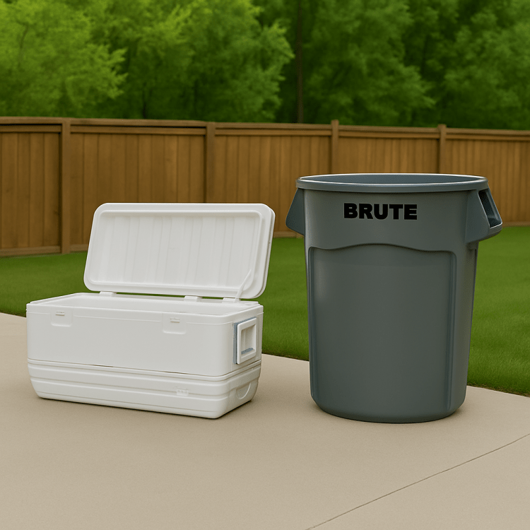 Event extras including coolers and trash cans for rent