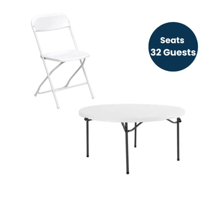 Round Table & Chair Package - 32 Guests